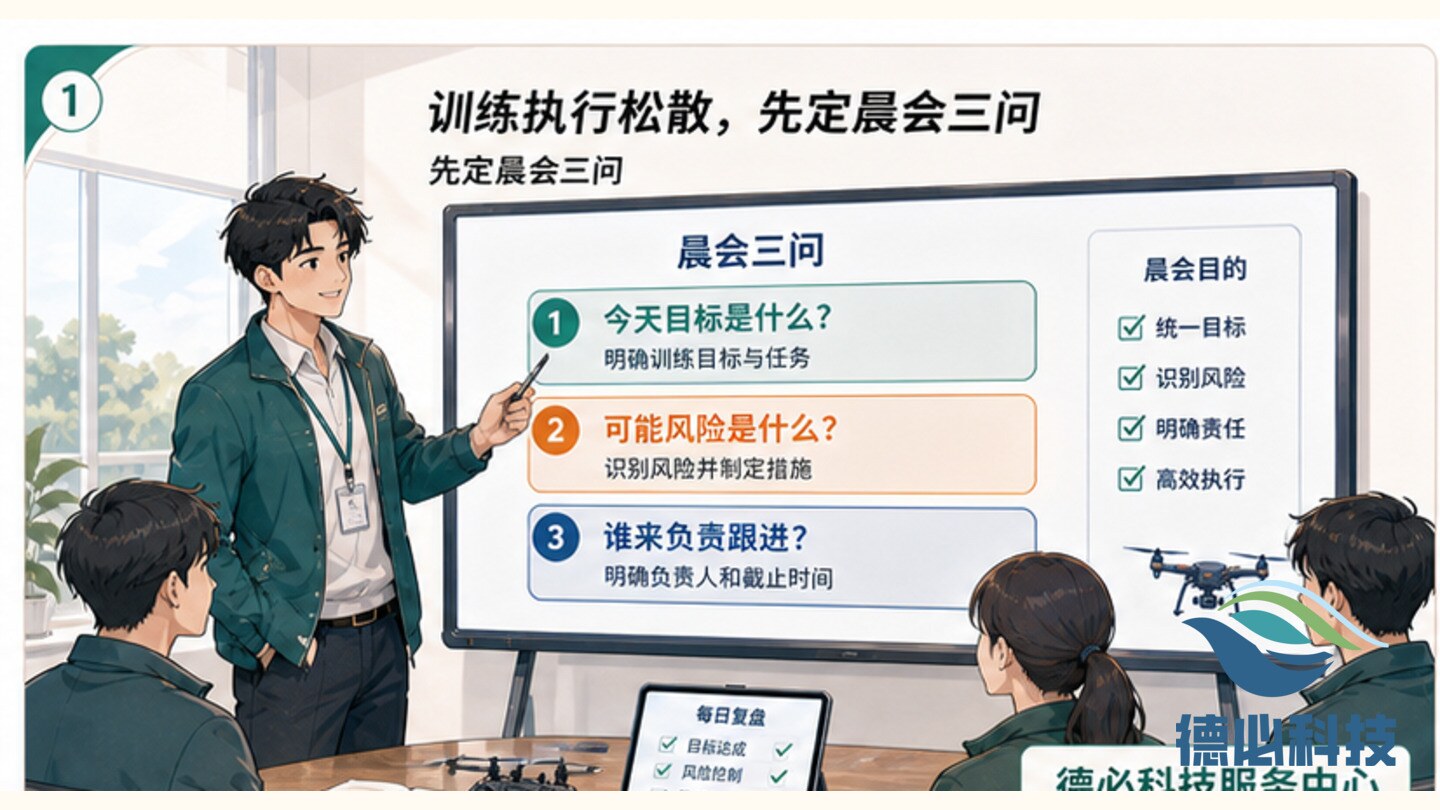 训练执行松散，先定晨会三问