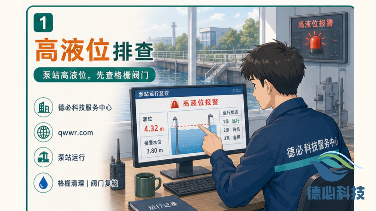 泵站高液位，先查格栅阀门