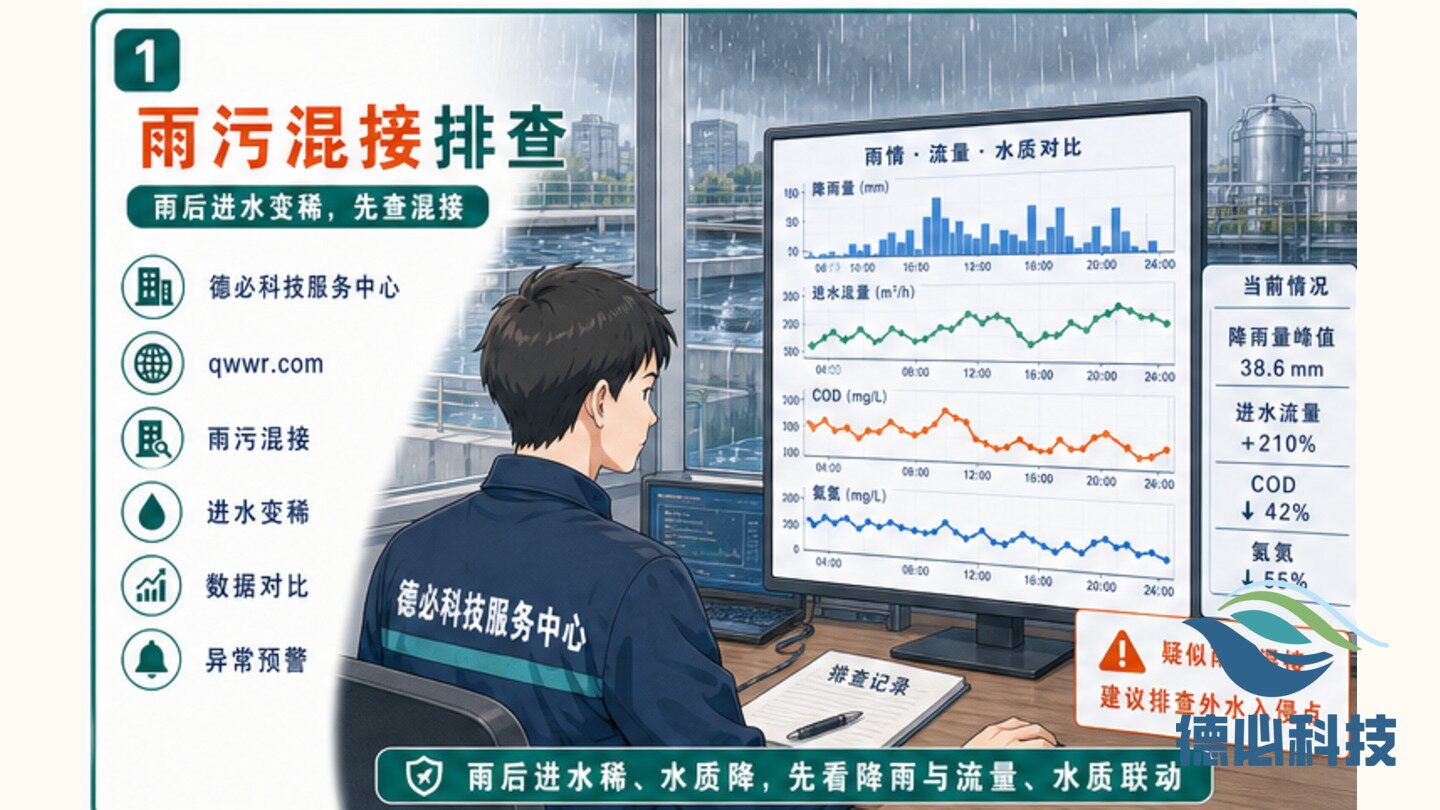 雨后进水变稀,先查混接