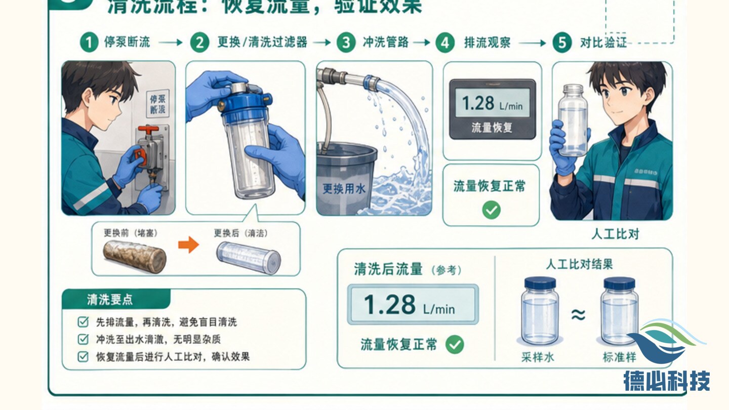 采样管结垢,先排流量