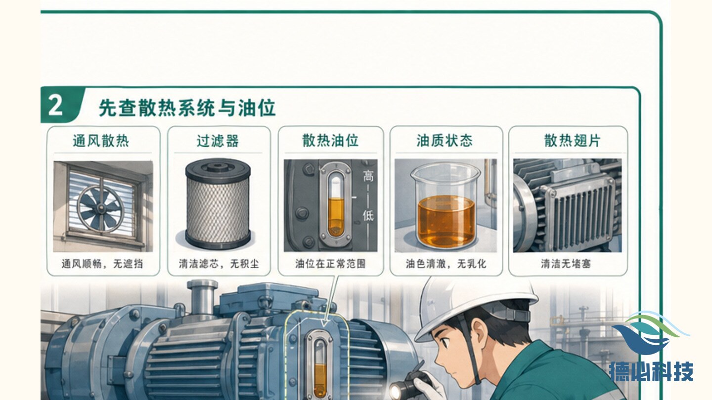 风机温度高,先查散热油位