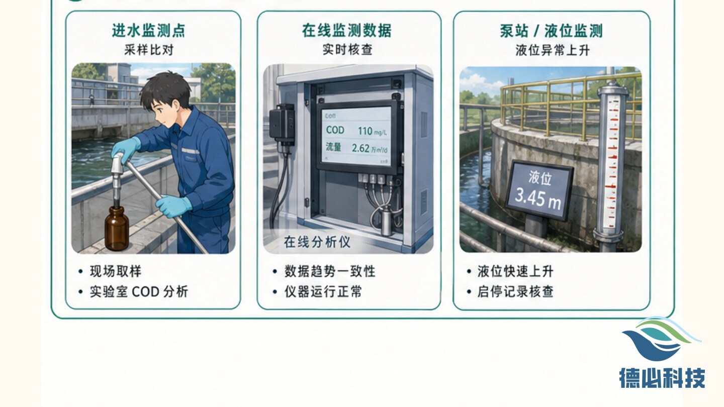 进水 COD 突降,先查稀释来源