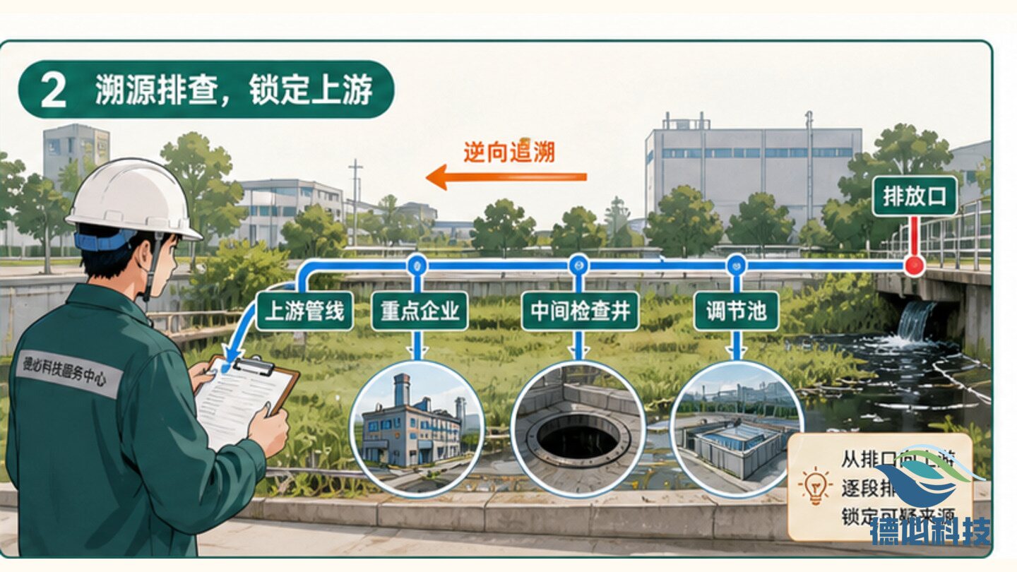 排口水样发黑,先查上游来源