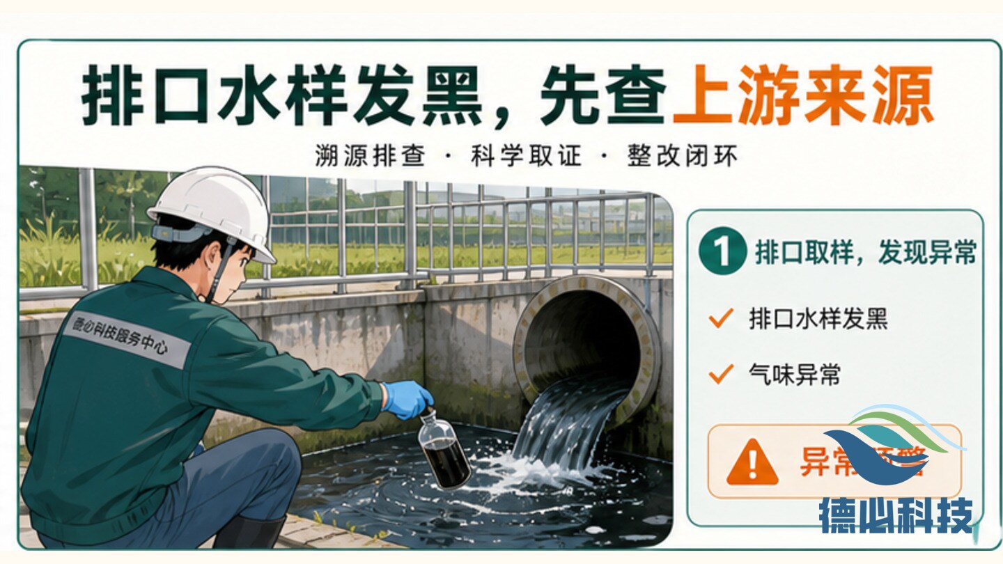 排口水样发黑,先查上游来源
