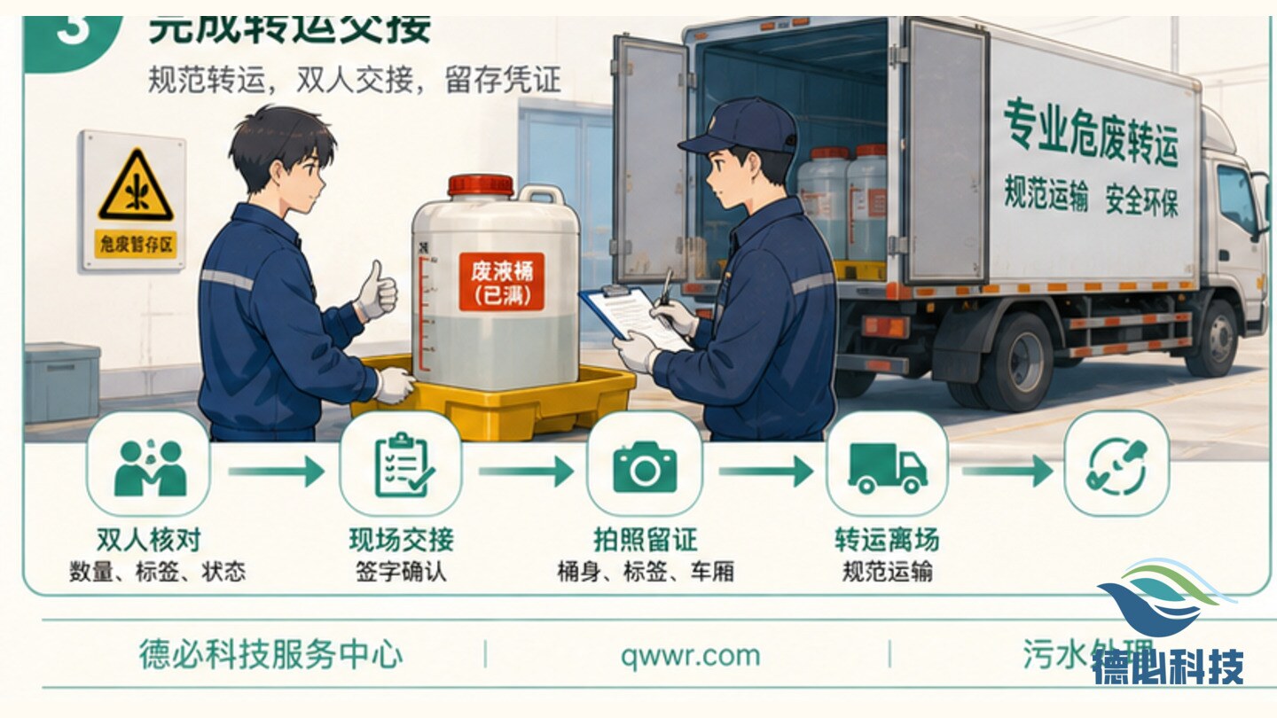 废液桶满,先补转运记录
