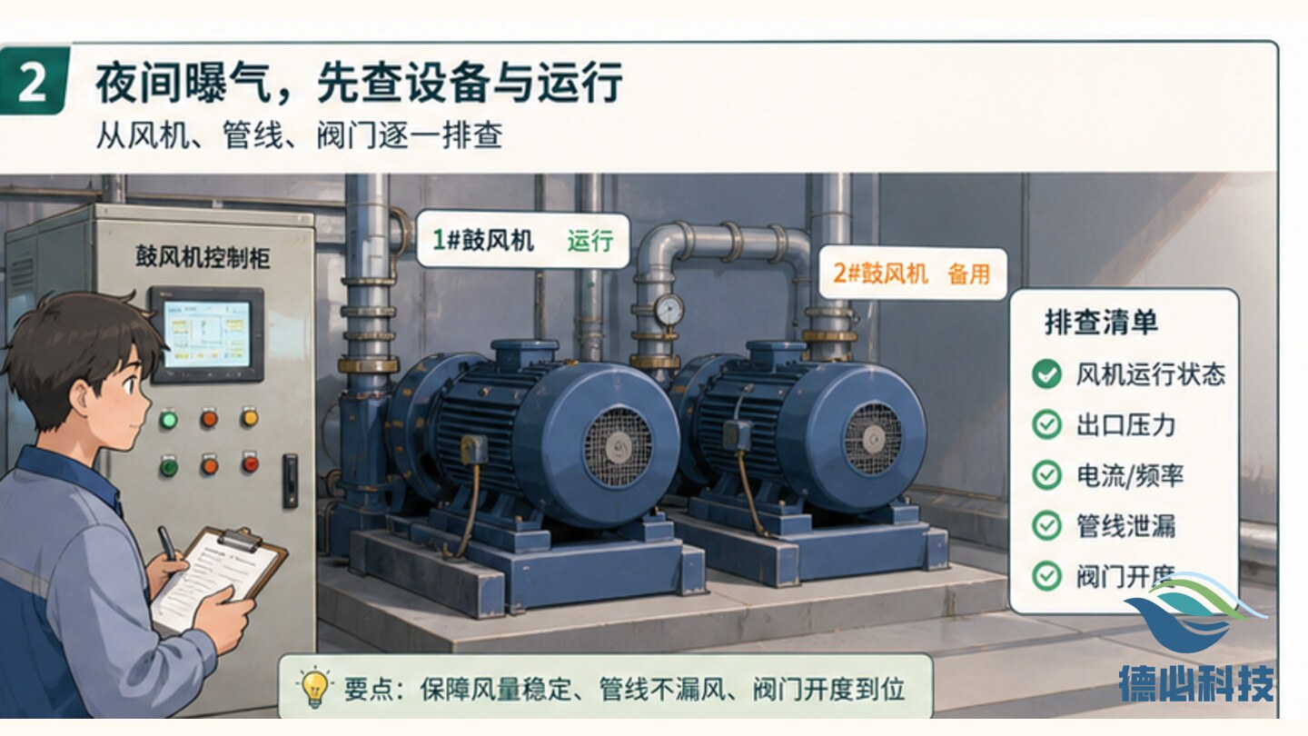 氨氮晨高,先看夜间曝气
