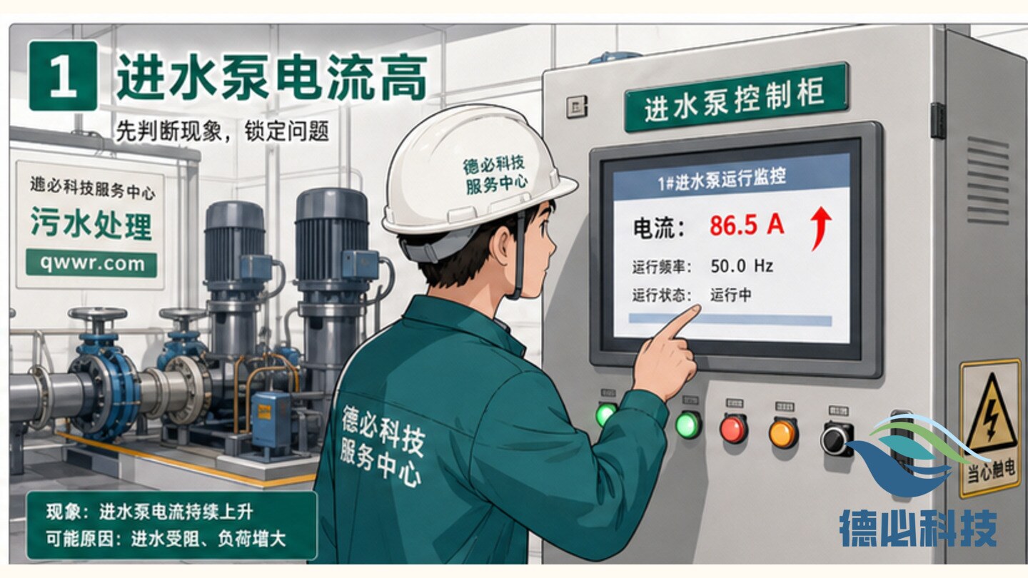进水泵电流高,先查格栅液位