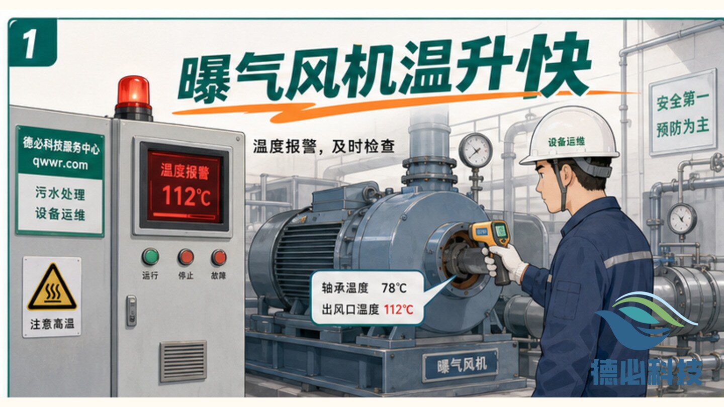 曝气风机温升快,先清滤网