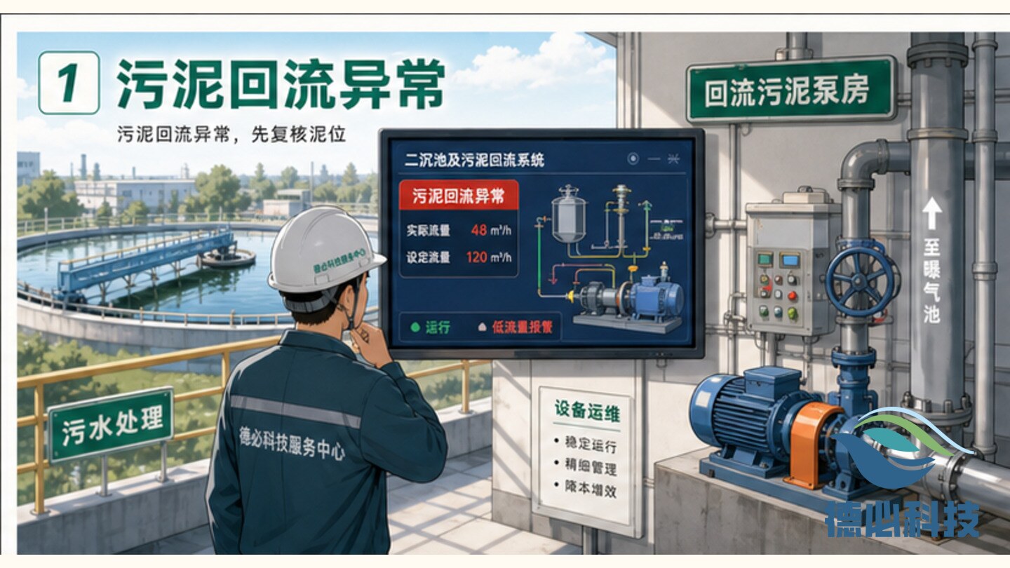 污泥回流异常,先复核泥位
