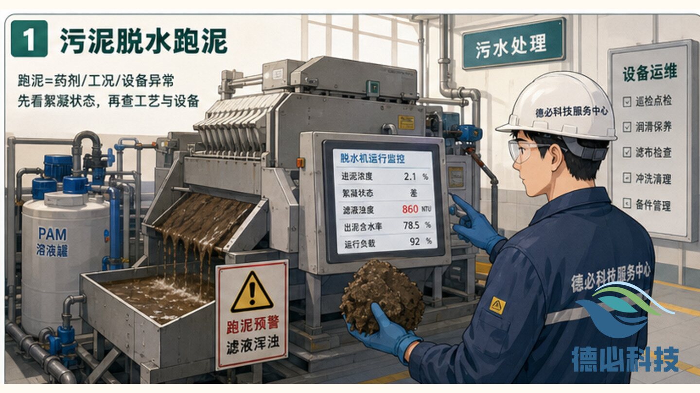 污泥脱水跑泥,先看絮凝状态