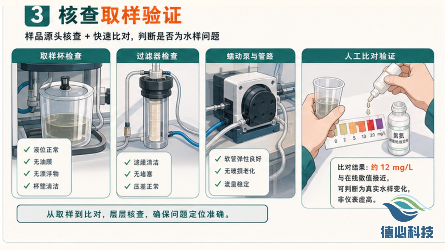 氨氮在线漂高,先查试剂温控