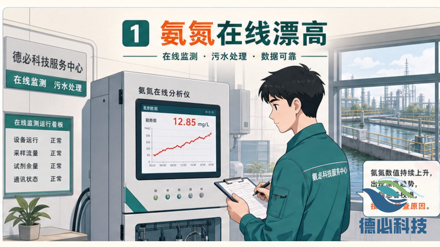 氨氮在线漂高,先查试剂温控