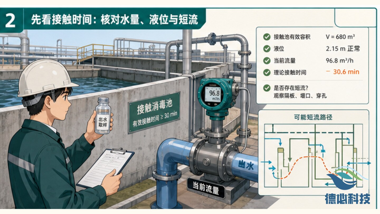 出水余氯不稳,先看接触时间