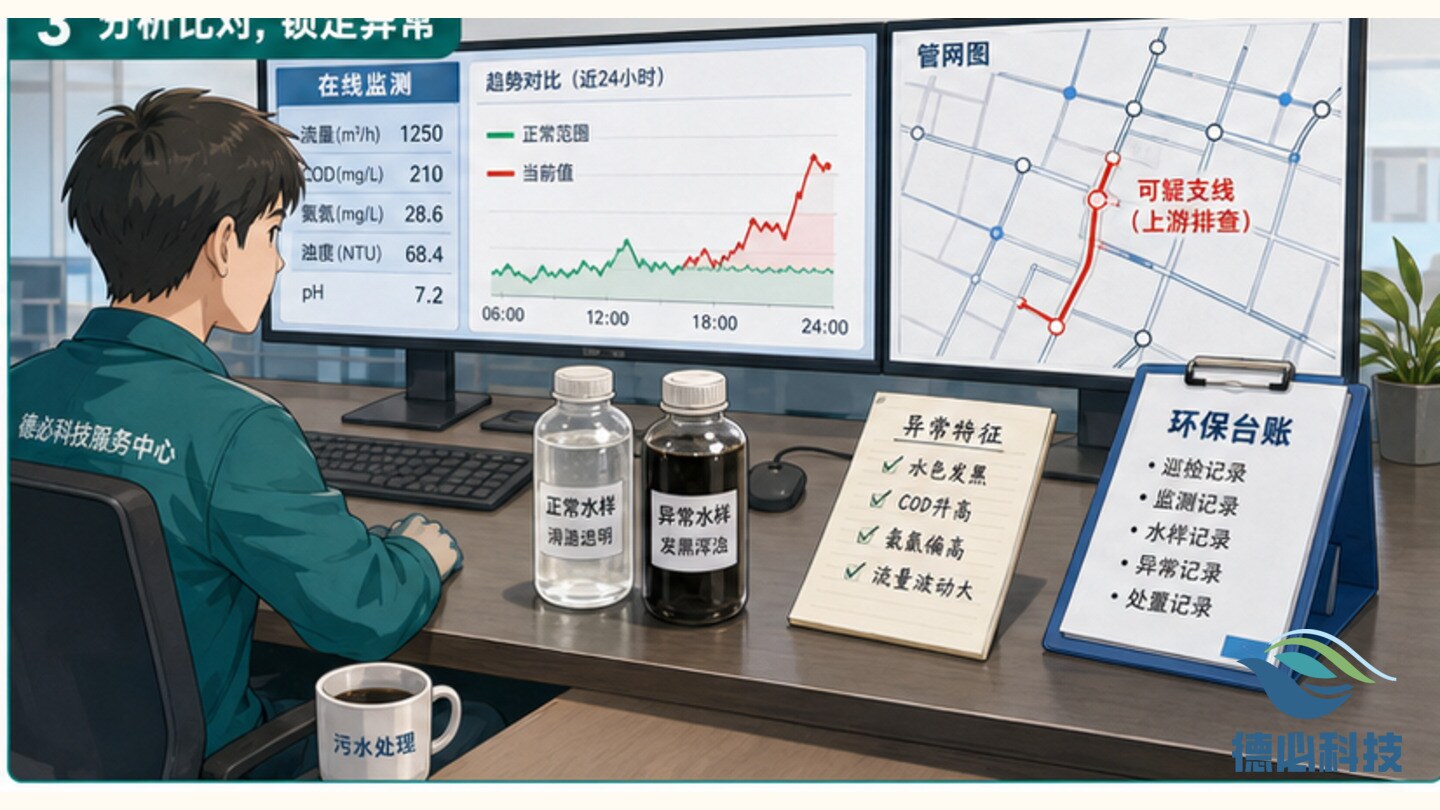 管网来水发黑,先留样追源