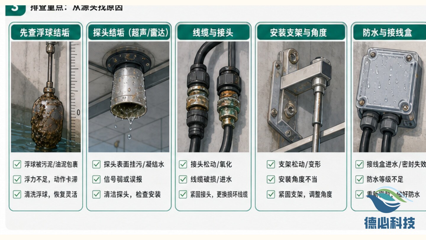 液位计读数卡住,先查浮球结垢