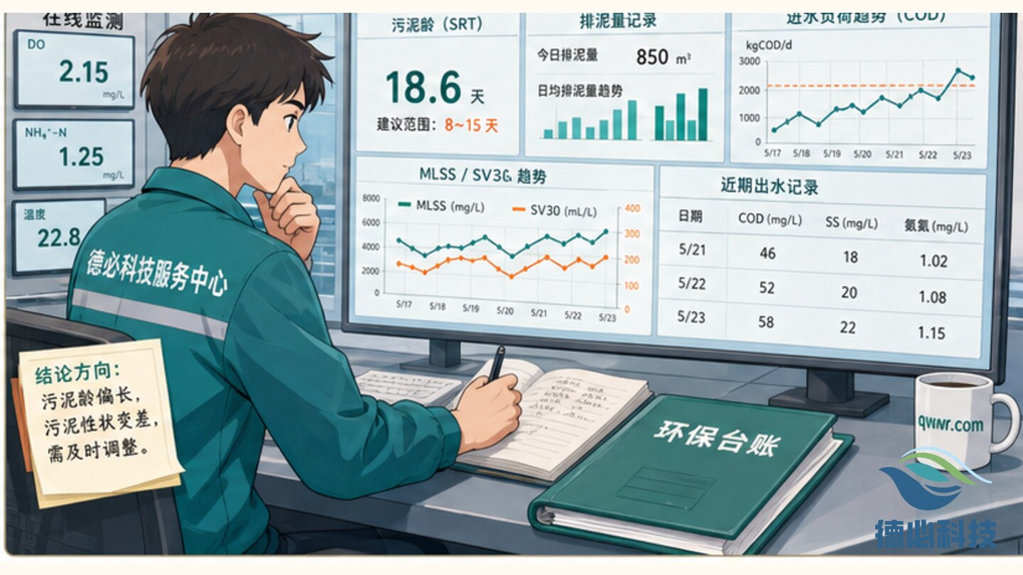 曝气池泡沫发粘,先查污泥龄