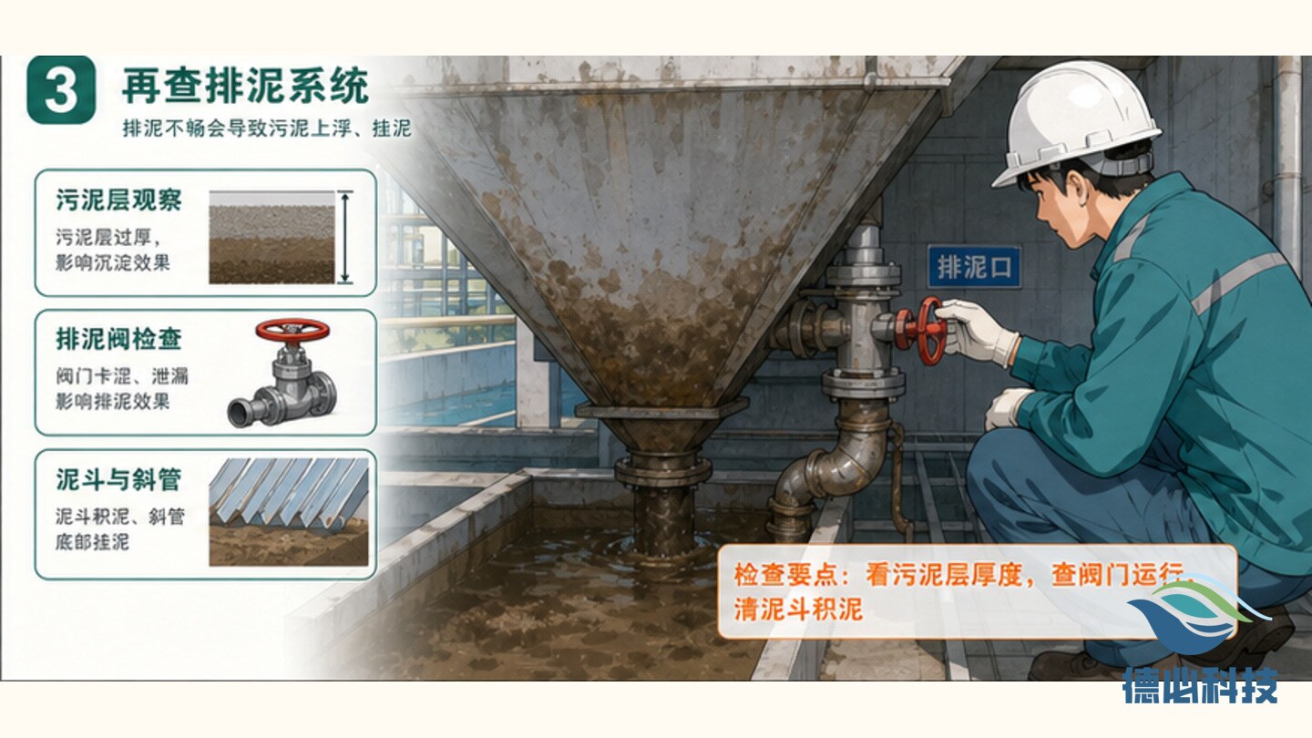 斜管沉淀挂泥,先查布水