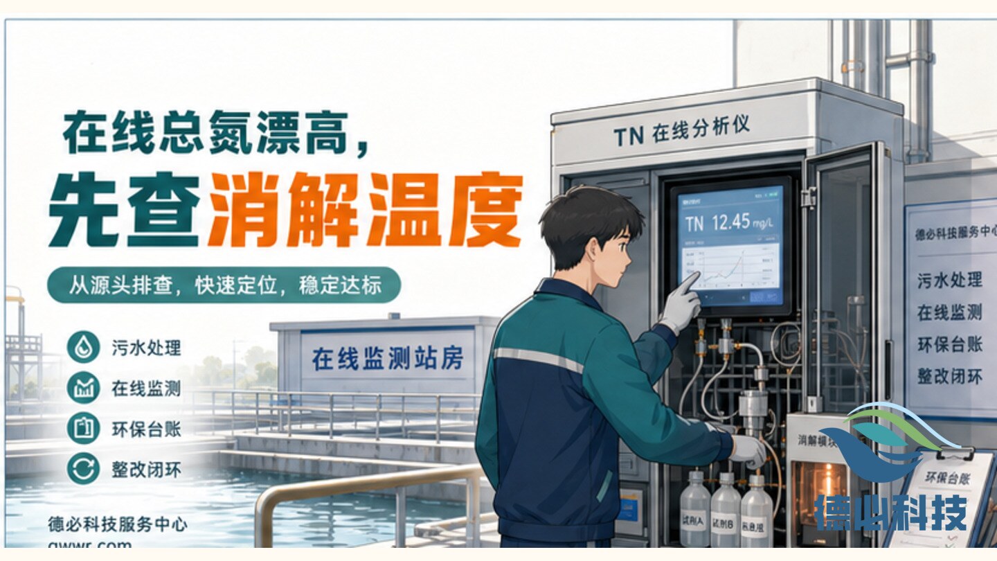 在线总氮漂高,先查消解温度