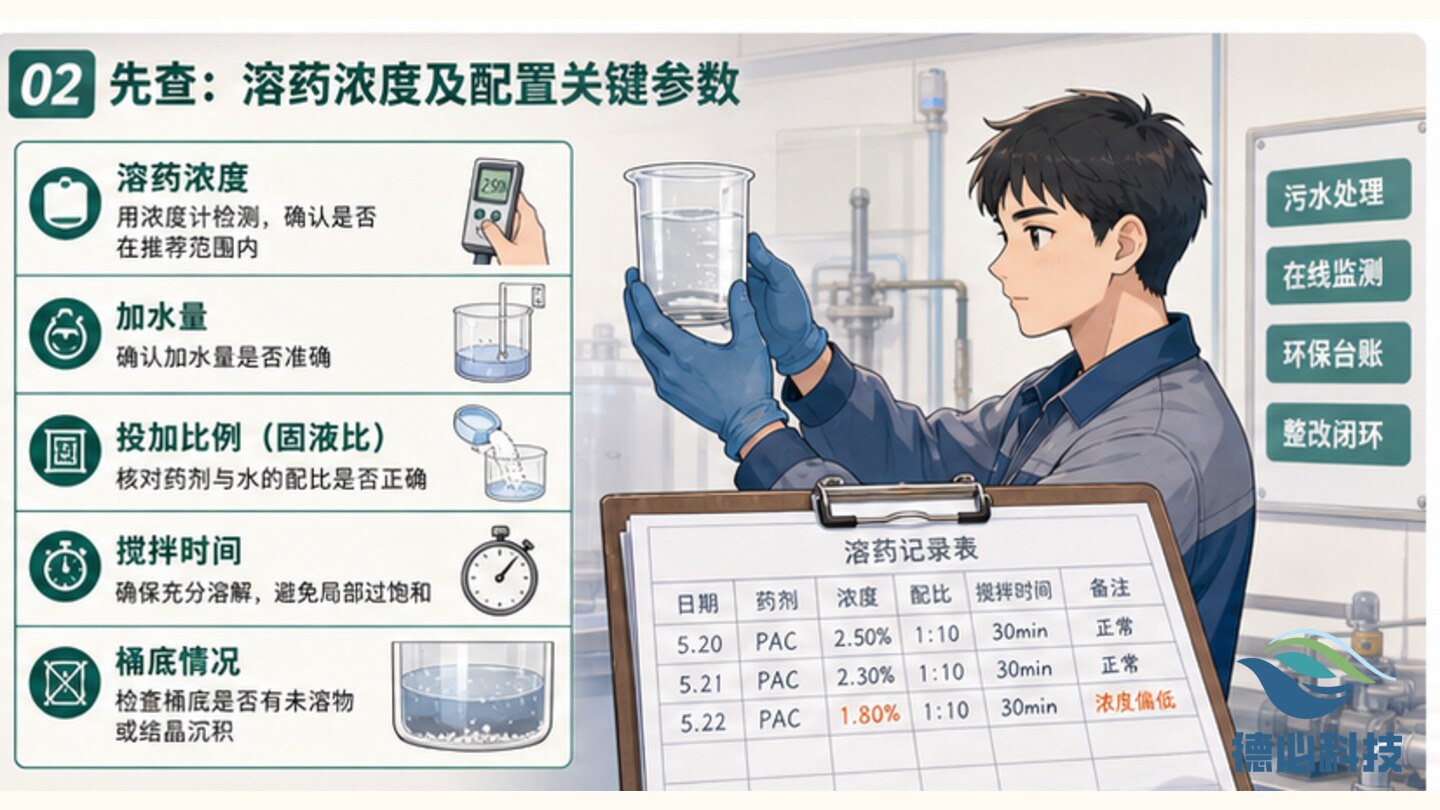 药剂桶结晶,先查溶药浓度