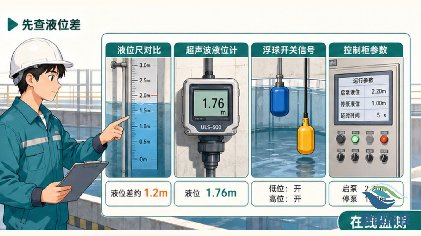 提升泵启停频繁,先查液位差