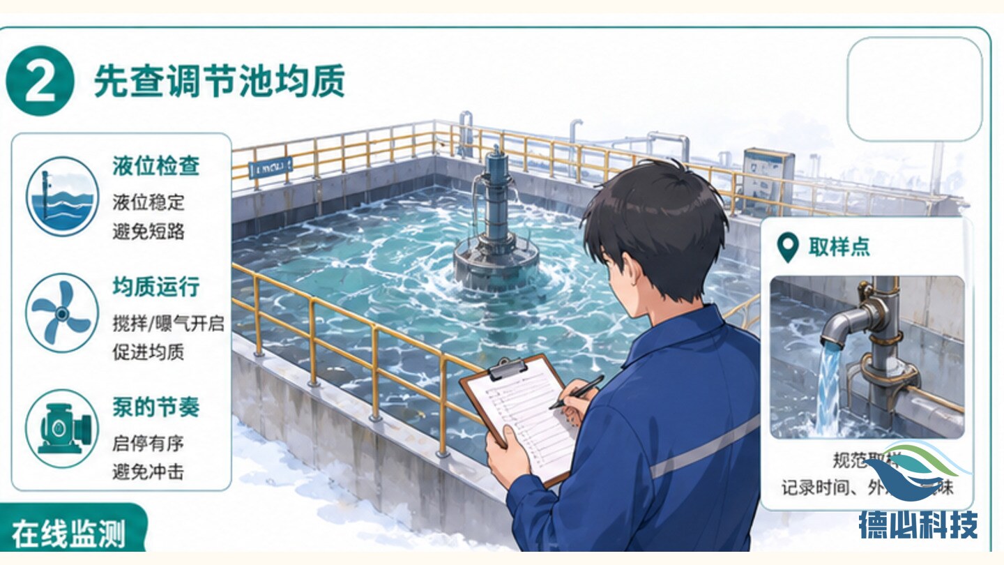 进水COD突升,先查调节池均质