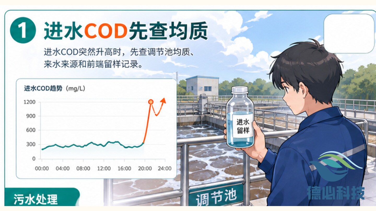 进水COD突升,先查调节池均质